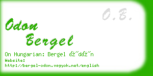 odon bergel business card